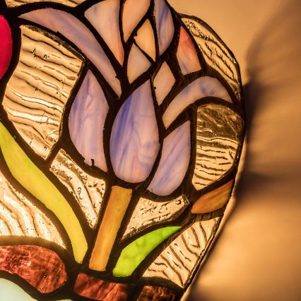 Brilagi - Tiffany vitražinis sieninis šviestuvas LORAS 1xE14/40W/230V