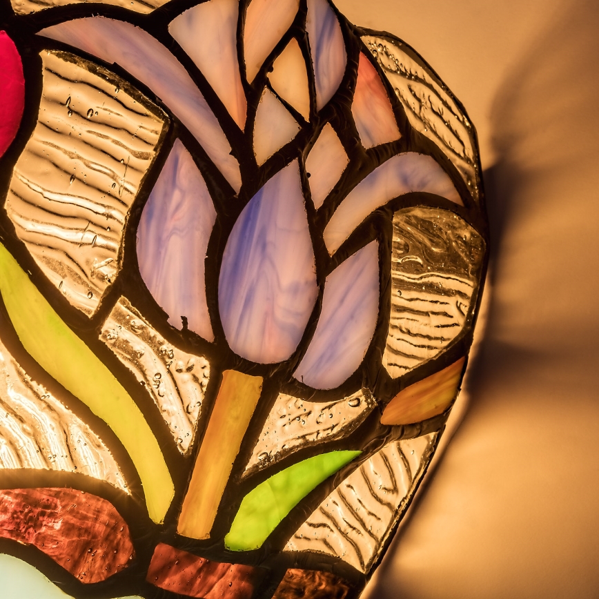 Brilagi - Tiffany vitražinis sieninis šviestuvas LORAS 1xE14/40W/230V
