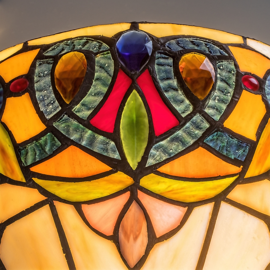 Brilagi - Tiffany vitražinis sieninis šviestuvas LUISA 1xE27/40W/230V