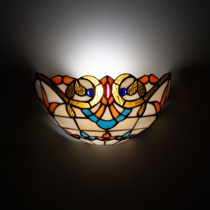 Brilagi - Tiffany vitražinis sieninis šviestuvas MIRABELLA 1xE14/40W/230V
