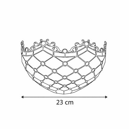 Brilagi - Tiffany vitražinis sieninis šviestuvas MIRABELLA 1xE14/40W/230V