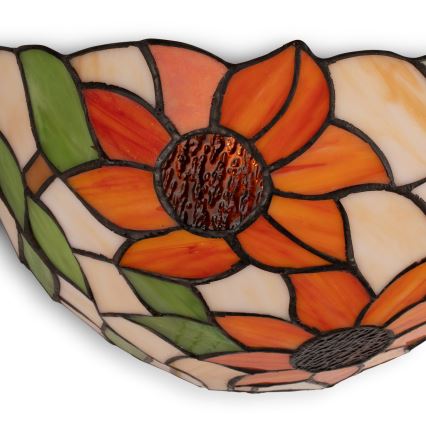 Brilagi - Tiffany vitražinis sieninis šviestuvas SUNFLOWER 1xE14/40W/230V