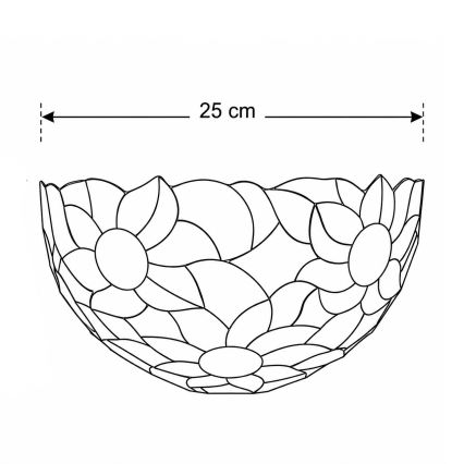 Brilagi - Tiffany vitražinis sieninis šviestuvas SUNFLOWER 1xE14/40W/230V
