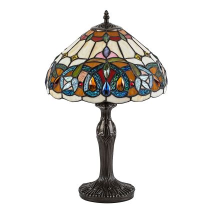 Brilagi - Tiffany vitražinis stalinis šviestuvas LUISA 1xE27/40W/230V