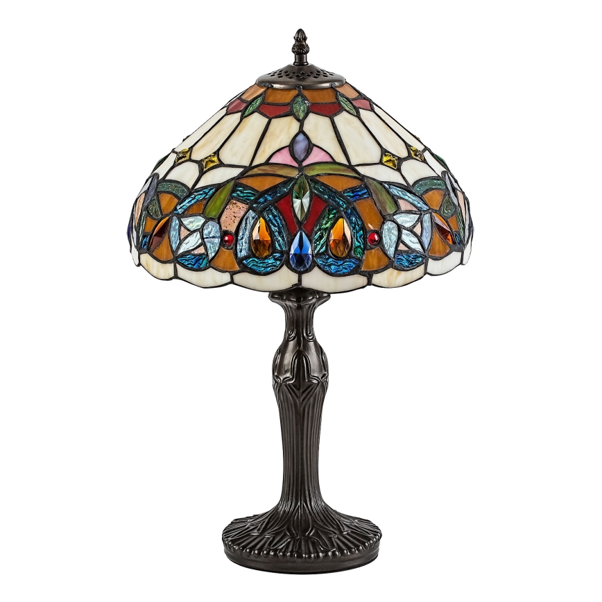 Brilagi - Tiffany vitražinis stalinis šviestuvas LUISA 1xE27/40W/230V