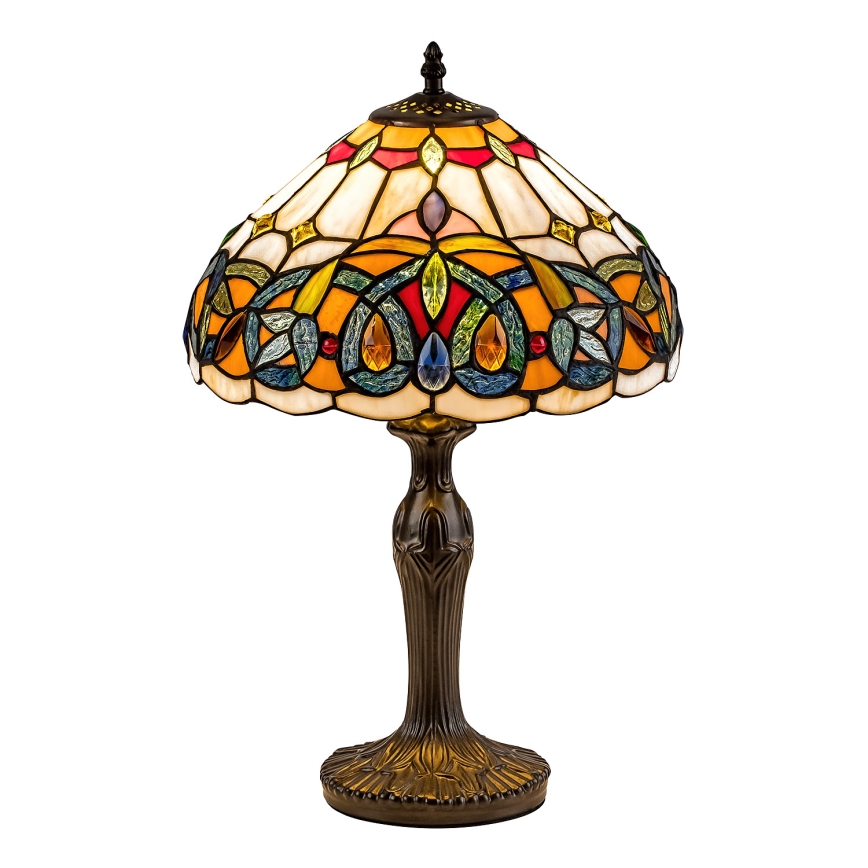 Brilagi - Tiffany vitražinis stalinis šviestuvas LUISA 1xE27/40W/230V