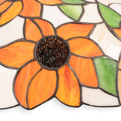 Brilagi - Tiffany vitražinis šviestuvas ant grandinės SUNFLOWER 1xE27/60W/230V skersmuo 40 cm