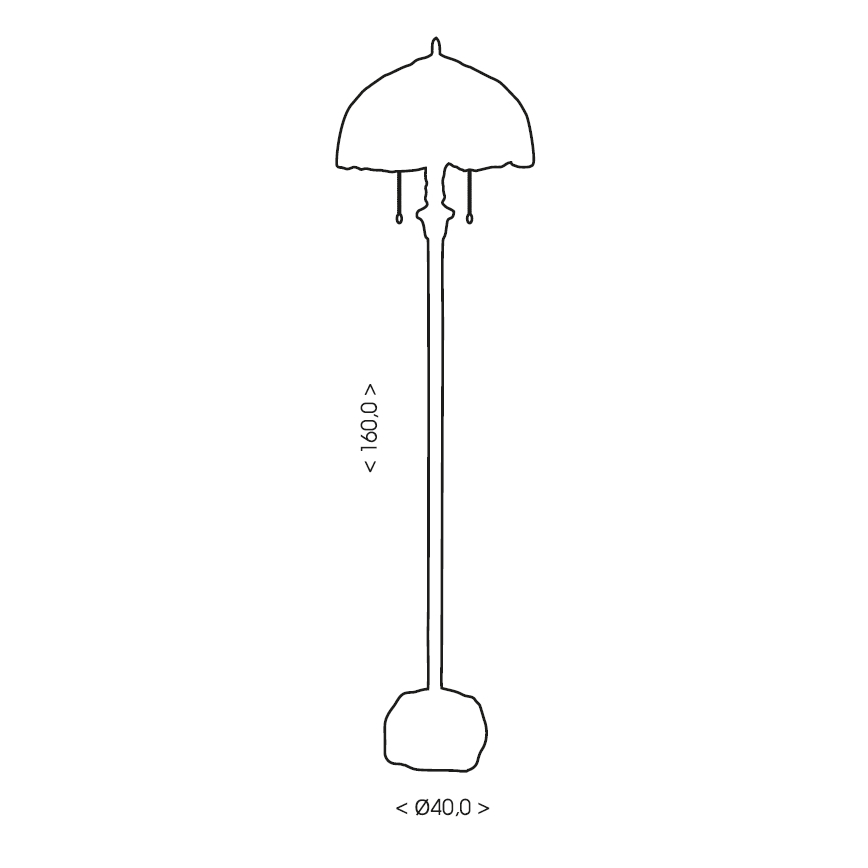 BRILAGI - Tiffany vitražinis toršeras CORAL 2xE27/60W/230V