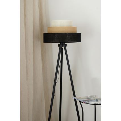 Brilagi - Toršeras ASPEN LUNETA 1xE27/15W/230V juoda/smėlio spalva/kreminė