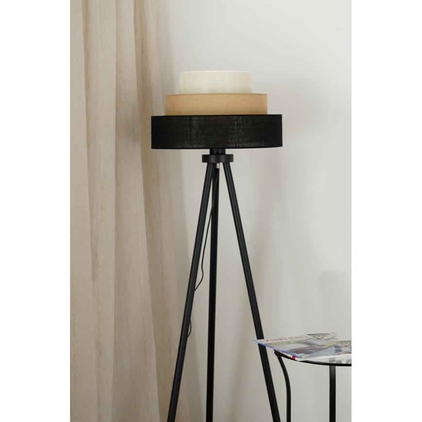 Brilagi - Toršeras ASPEN LUNETA 1xE27/15W/230V juoda/smėlio spalva/kreminė