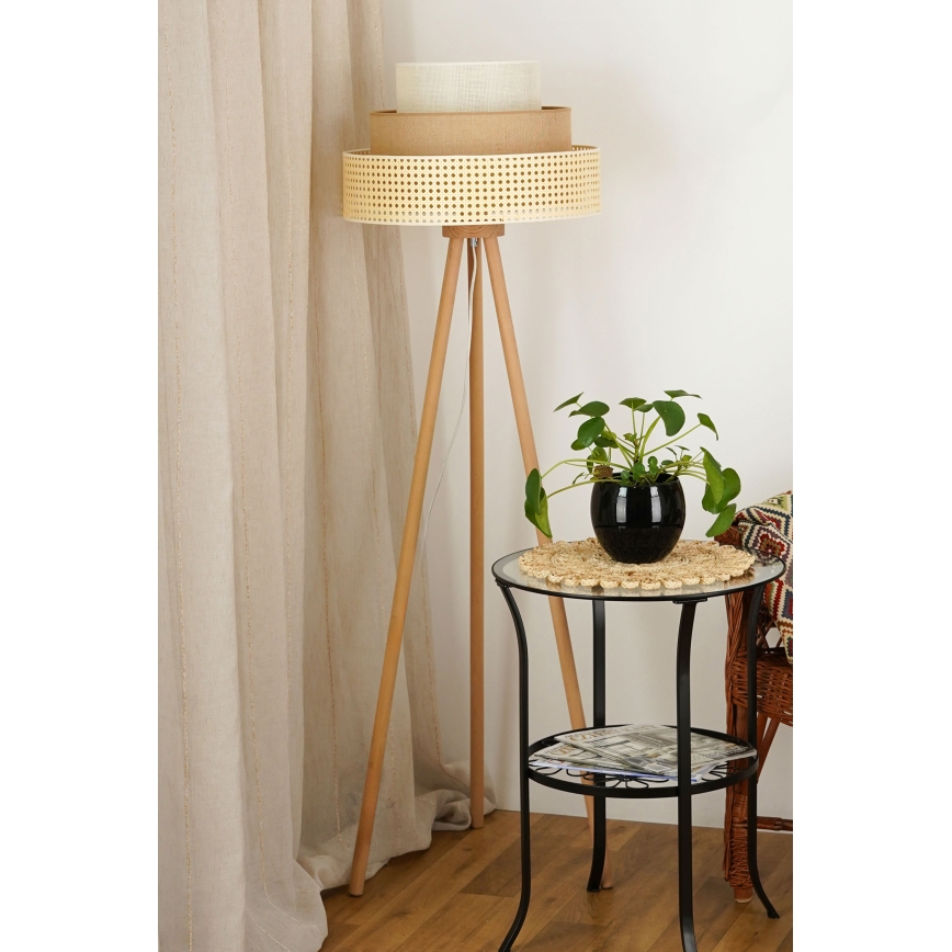 Brilagi - Toršeras CEDAR LUNETA 1xE27/15W/230V smėlio spalva/ruda/kreminė