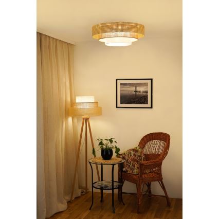 Brilagi - Toršeras CEDAR LUNETA 1xE27/15W/230V smėlio spalva/ruda/kreminė