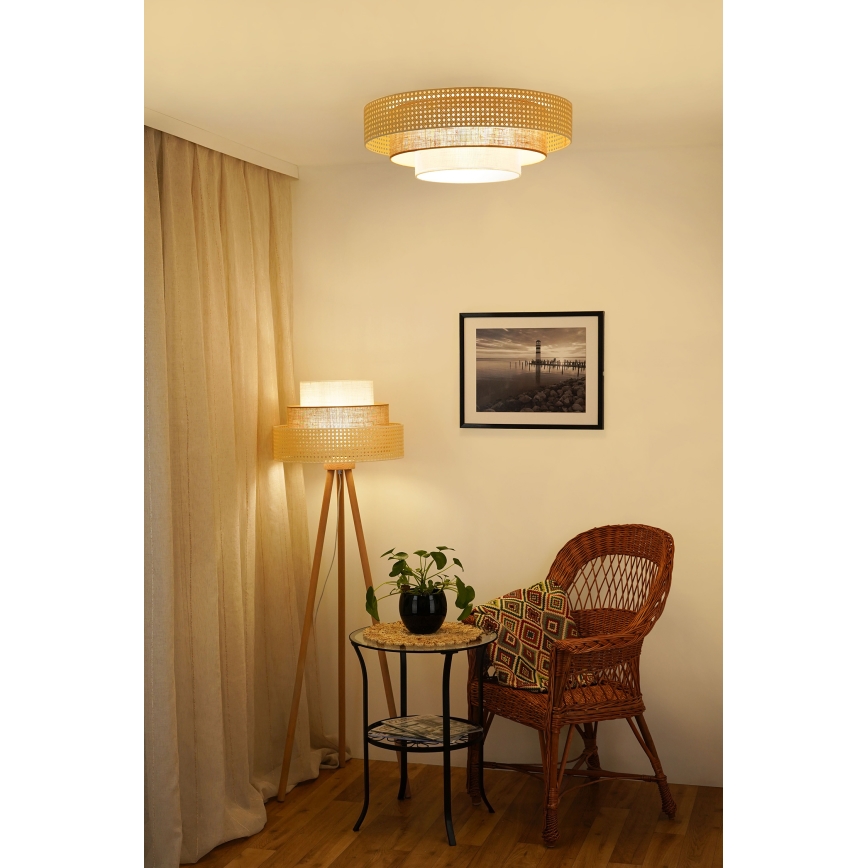 Brilagi - Toršeras CEDAR LUNETA 1xE27/15W/230V smėlio spalva/ruda/kreminė