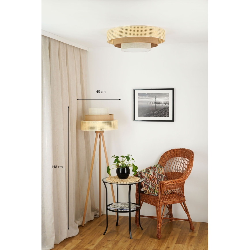 Brilagi - Toršeras CEDAR LUNETA 1xE27/15W/230V smėlio spalva/ruda/kreminė