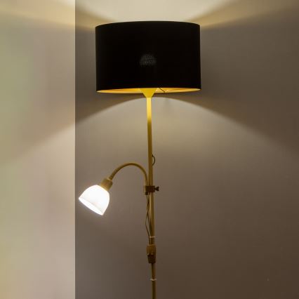 Brilagi - Toršeras CERIA 1xE27/100W/230V + 1xE14/25W auksinis/juodas