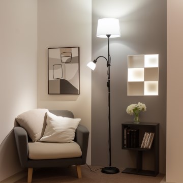 Brilagi - Toršeras CERIA 2 viename 1xE27/100W/230V + 1xE14/25W juoda/balta