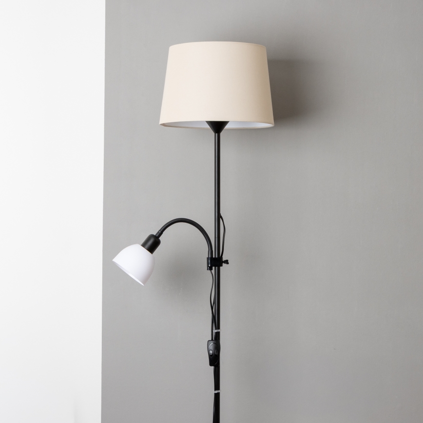 Brilagi - Toršeras CERIA 2 viename 1xE27/100W/230V + 1xE14/25W juoda/smėlinė