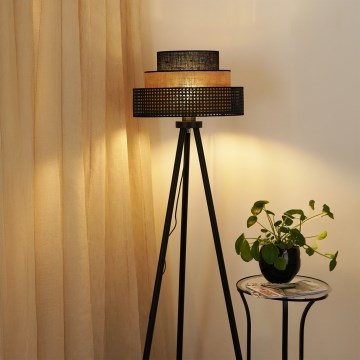 Brilagi - Toršeras DAKOTA LUNETA 1xE27/15W/230V juoda/smėlio spalva