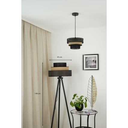 Brilagi - Toršeras DAKOTA LUNETA 1xE27/15W/230V juoda/smėlio spalva