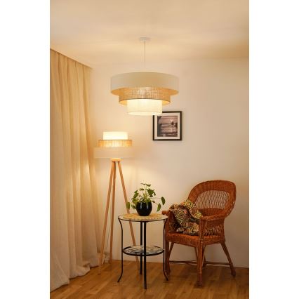 Brilagi - Toršeras DENVER LUNETA 1xE27/15W/230V smėlio spalva/ruda/kreminė