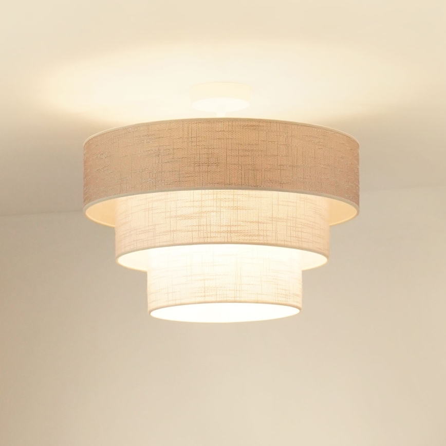 Brilagi - Tvirtinamas sietynas ALASKA LUNETA 1xE27/15W/230V diametras 45 cm pilka/kreminė
