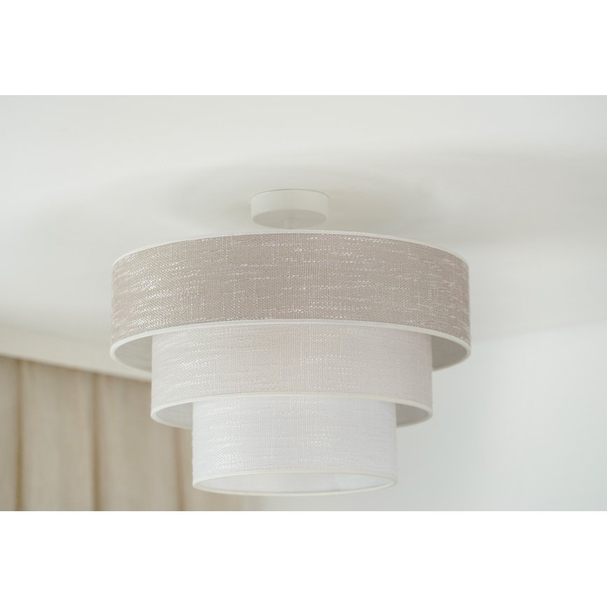 Brilagi - Tvirtinamas sietynas ALASKA LUNETA 1xE27/15W/230V diametras 45 cm pilka/kreminė