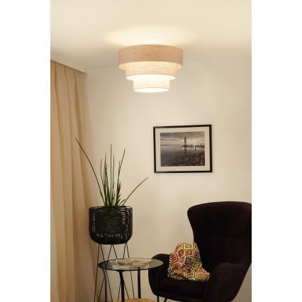 Brilagi - Tvirtinamas sietynas ALASKA LUNETA 1xE27/15W/230V diametras 45 cm pilka/kreminė