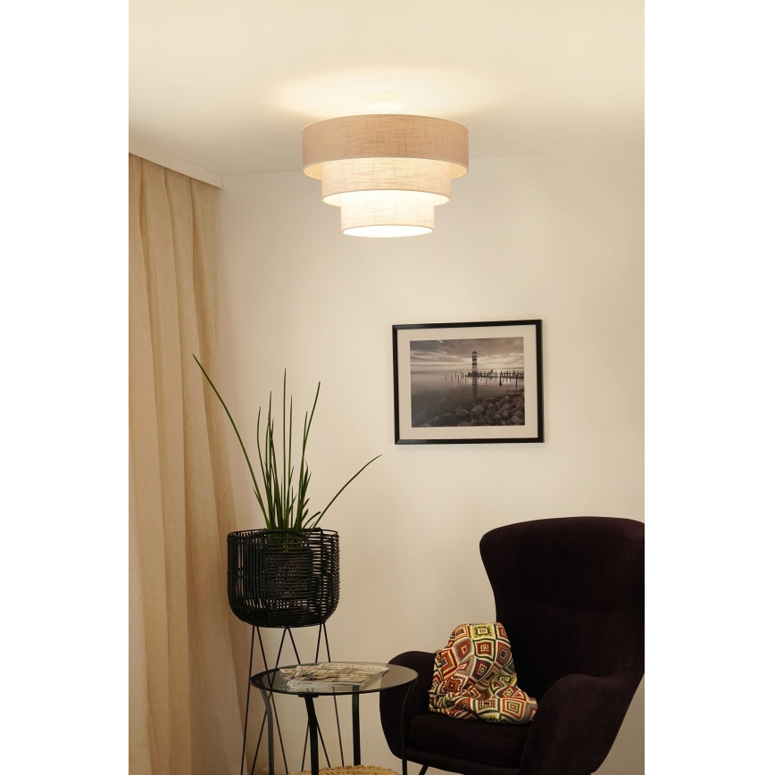 Brilagi - Tvirtinamas sietynas ALASKA LUNETA 1xE27/15W/230V diametras 45 cm pilka/kreminė