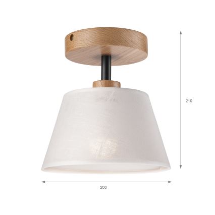 Brilagi - Tvirtinamas sietynas ANTHONY 1xE14/60W/230V ąžuolas/balta