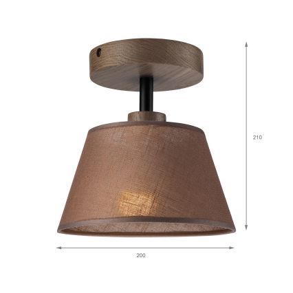 Brilagi - Tvirtinamas sietynas ANTHONY 1xE14/60W/230V ąžuolas/ruda