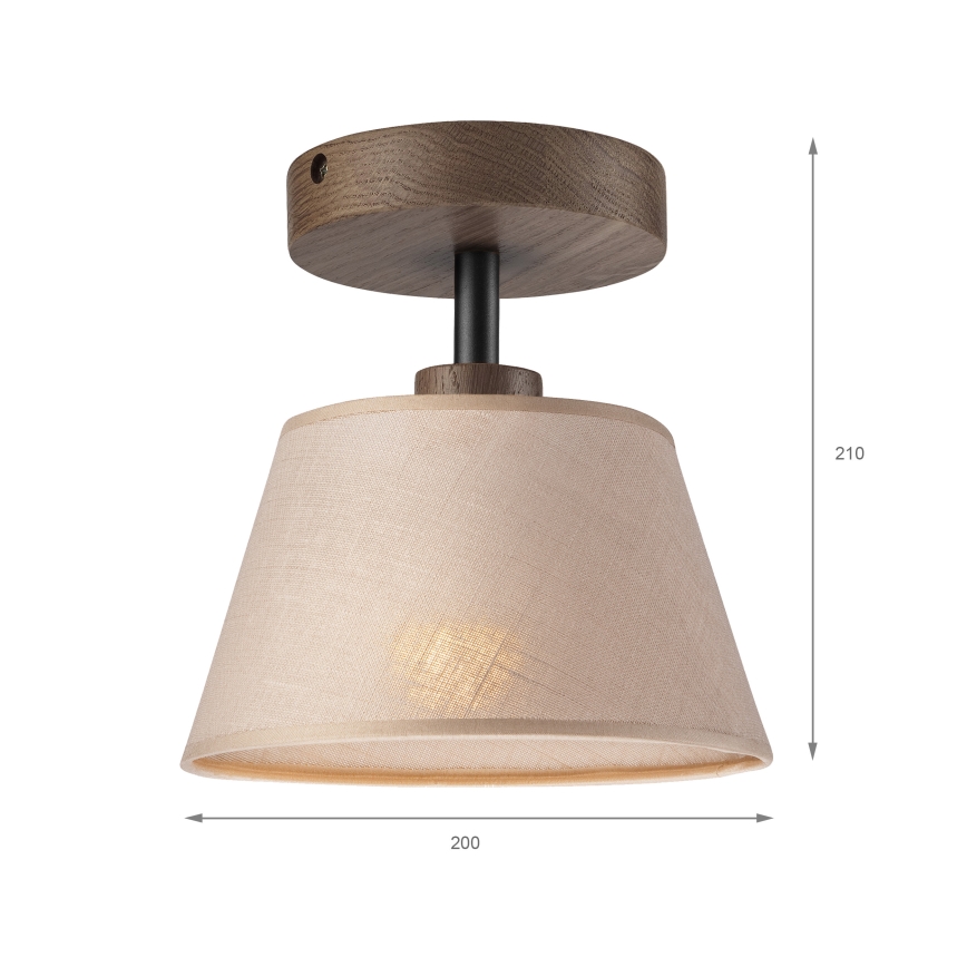 Brilagi - Tvirtinamas sietynas ANTHONY 1xE14/60W/230V ąžuolas/smėlio spalva