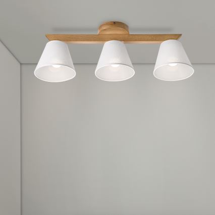 Brilagi - Tvirtinamas sietynas ANTHONY 3xE14/40W/230V ąžuolas/balta