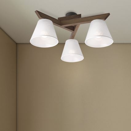 Brilagi - Tvirtinamas sietynas ANTHONY 3xE14/40W/230V ąžuolas/balta