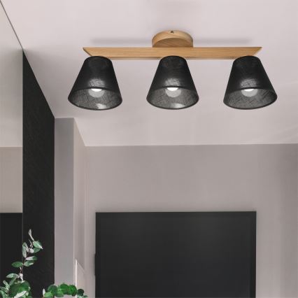 Brilagi - Tvirtinamas sietynas ANTHONY 3xE14/40W/230V ąžuolas/juoda