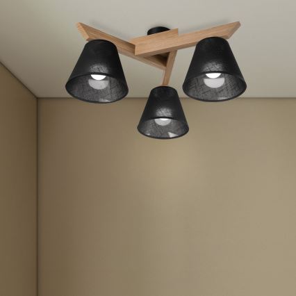 Brilagi - Tvirtinamas sietynas ANTHONY 3xE14/40W/230V ąžuolas/juoda