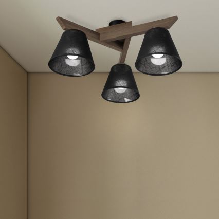 Brilagi - Tvirtinamas sietynas ANTHONY 3xE14/40W/230V ąžuolas/juoda