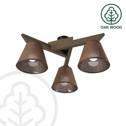 Brilagi - Tvirtinamas sietynas ANTHONY 3xE14/40W/230V ąžuolas/ruda