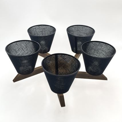 Brilagi - Tvirtinamas sietynas ANTHONY 5xE14/40W/230V ąžuolas/juoda