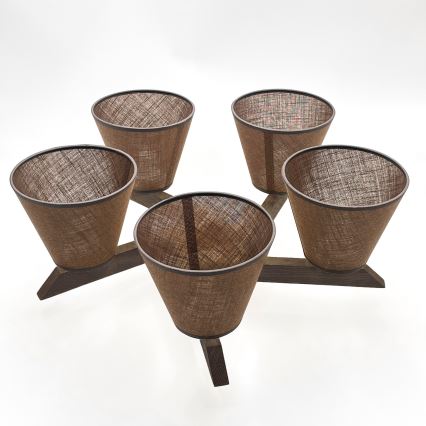 Brilagi - Tvirtinamas sietynas ANTHONY 5xE14/40W/230V ąžuolas/ruda