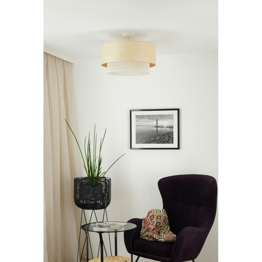 Brilagi - Tvirtinamas sietynas ARIZONA BOHO 1xE27/15W/230V diametras 45 cm kreminė/smėlio spalva