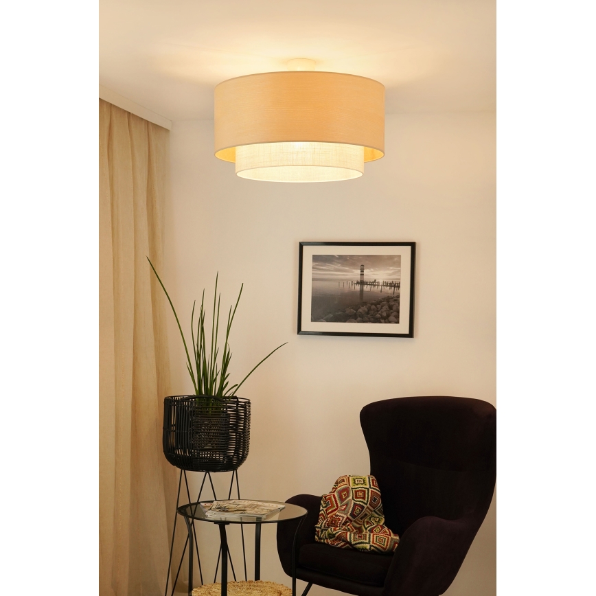 Brilagi - Tvirtinamas sietynas ARIZONA BOHO 1xE27/15W/230V diametras 60 cm smėlio spalva