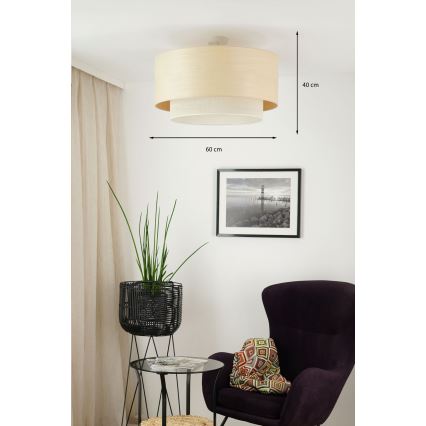 Brilagi - Tvirtinamas sietynas ARIZONA BOHO 1xE27/15W/230V diametras 60 cm smėlio spalva