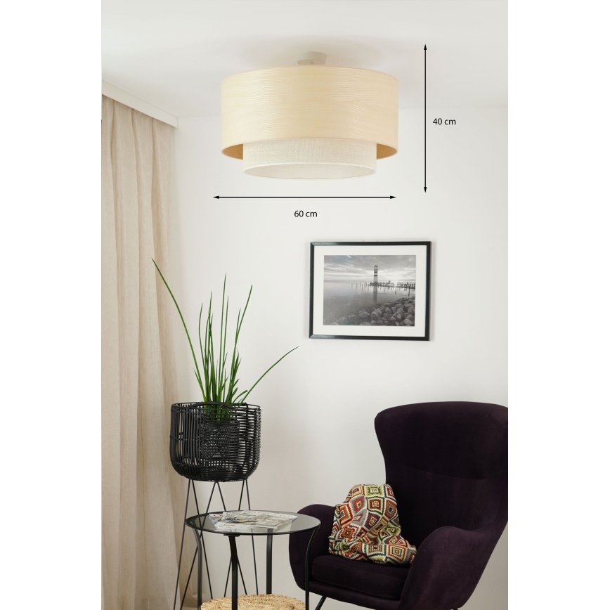 Brilagi - Tvirtinamas sietynas ARIZONA BOHO 1xE27/15W/230V diametras 60 cm smėlio spalva