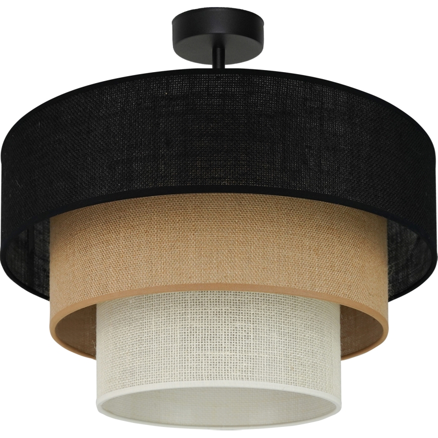 Brilagi - Tvirtinamas sietynas ASPEN LUNETA 1xE27/15W/230V diametras 45 cm juoda/smėlio spalva/kreminė