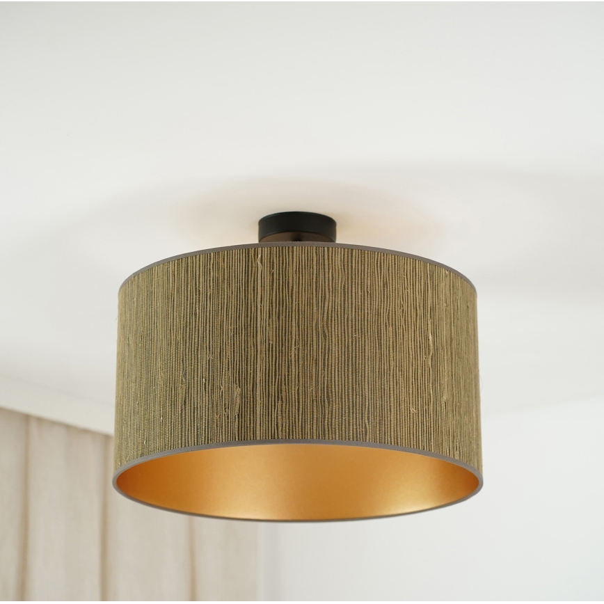 Brilagi - Tvirtinamas sietynas BOSTON ROLLER 1xE27/15W/230V diametras 45 cm šiaudų ruda/auksas