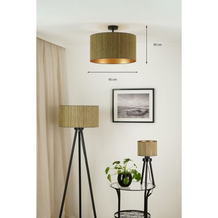 Brilagi - Tvirtinamas sietynas BOSTON ROLLER 1xE27/15W/230V diametras 45 cm šiaudų ruda/auksas