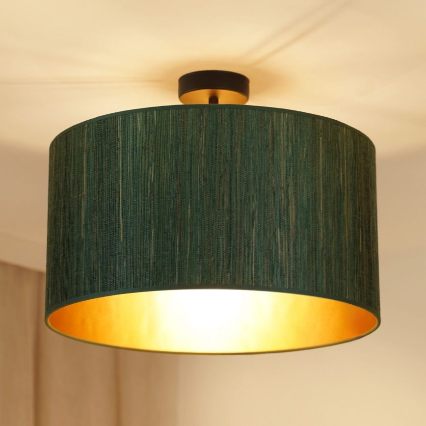 Brilagi - Tvirtinamas sietynas BOSTON ROLLER 1xE27/15W/230V diametras 45 cm šiaudų žalia/auksas