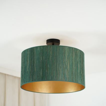 Brilagi - Tvirtinamas sietynas BOSTON ROLLER 1xE27/15W/230V diametras 45 cm šiaudų žalia/auksas