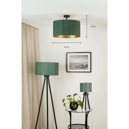 Brilagi - Tvirtinamas sietynas BOSTON ROLLER 1xE27/15W/230V diametras 45 cm šiaudų žalia/auksas