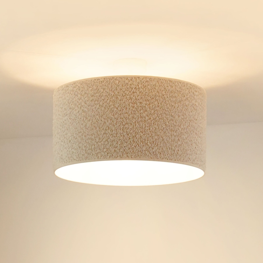 Brilagi - Tvirtinamas sietynas BOUCLE ROLLER 1xE27/15W/230V diametras 45 cm kreminė